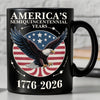 America's 250 Years Semiquincentennial Black Mug | Happy 250th Birthday USA | Patriotic 4th of July Mug | America 250th Anniversary | Independence Day Black Mug 682543