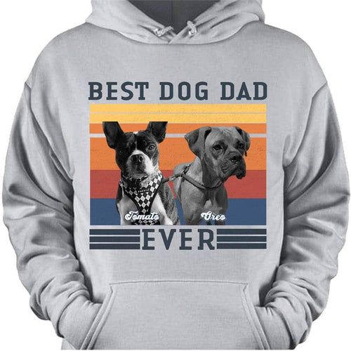 Best Dog Dad Ever Bright Dog Photo Shirt
