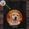 Vintage Retro Sunset Dog Shirt