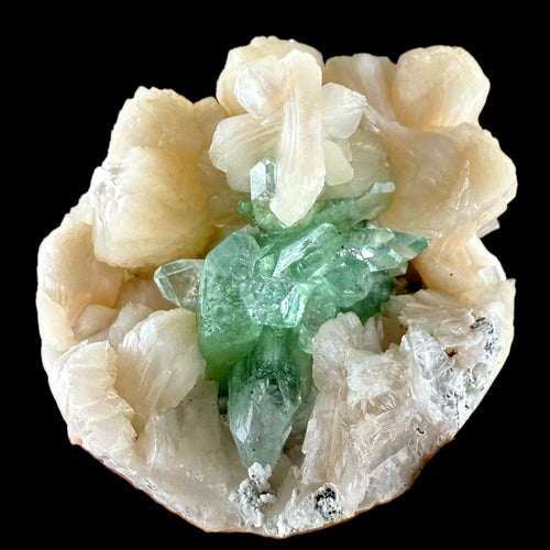 Gemmy Green Apophyllite on Stilbite | High Quality Mineral | Indian Mineral | Superb Minerals | Fine Mineral | Collectors Piece