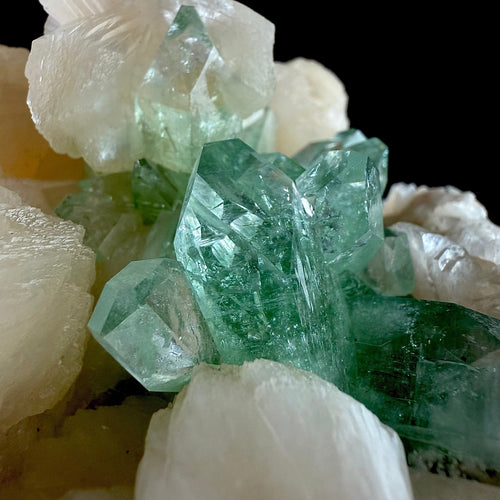 Gemmy Green Apophyllite on Stilbite | High Quality Mineral | Indian Mineral | Superb Minerals | Fine Mineral | Collectors Piece