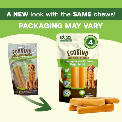 Gold Yak Chews for Large Dogs (1 lb to 5lb Bags)