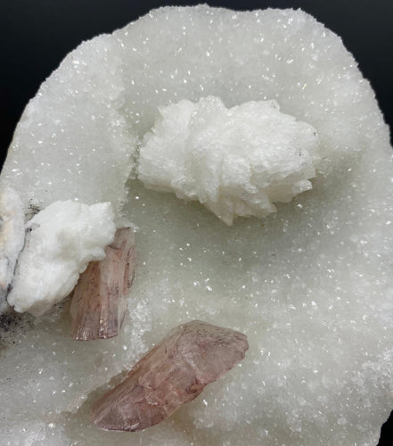 Rare Goosecreekite & Brown Heulandite on MM Quartz Matrix | Jalgaon–Nashik, India Natural Zeolite Mineral Specimen DK80