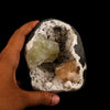 Green Apophyllite Cube with Stilbite geode Self Standing Natural Mineral Specimen # B 6263