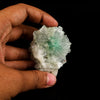 Green Apophyllite Disco Ball with Stilbite Natural Mineral Specimen # B 6535