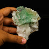 Green Apophyllite Disco Ball with Stilbite Natural Mineral Specimen # B 6770