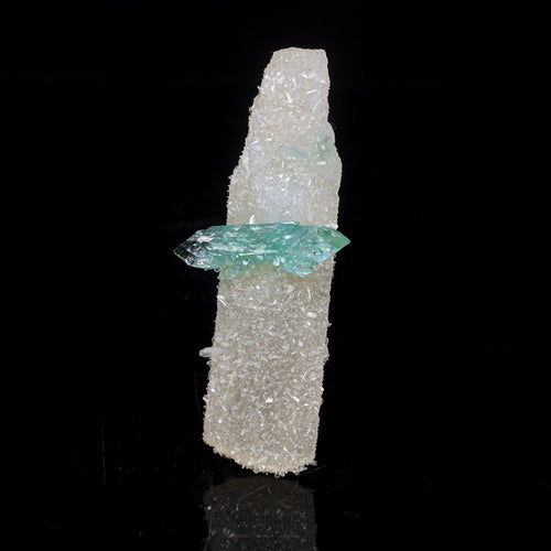 Green Apophyllite with Coated Calcite Rare Bat Formation Natural Mineral Specimen  # B 6995