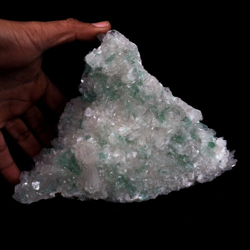 Green Apophyllite with Stilbite big Cluster Natural Mineral Specimen  # B 4769