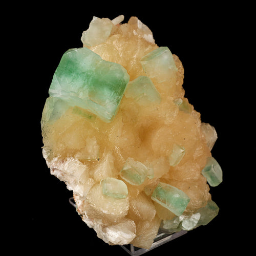 Green Apophyllite with Stilbite Natural Mineral Specimen # B 6046