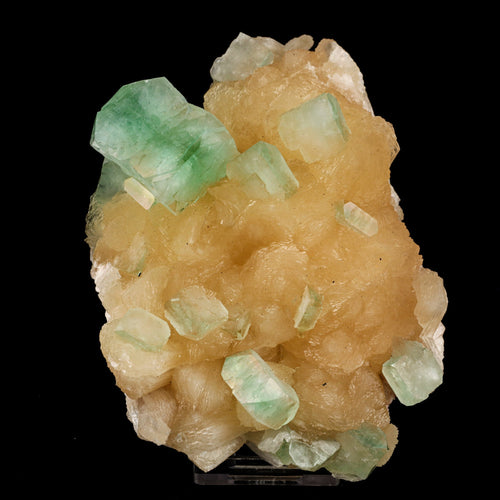 Green Apophyllite with Stilbite Natural Mineral Specimen # B 6046
