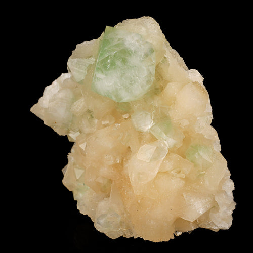 Green Apophyllite with Stilbite Natural Mineral Specimen # B 6158