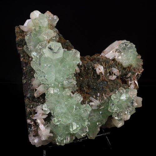 Green Apophyllite with Stilbite Natural Mineral Specimen # B 6726