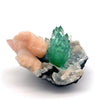 Green Apophyllite with Stilbite Natural Mineral Specimen USA # B 6884
