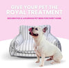 Grey and White Striped Couch Style Dog Bed - Glow Pups