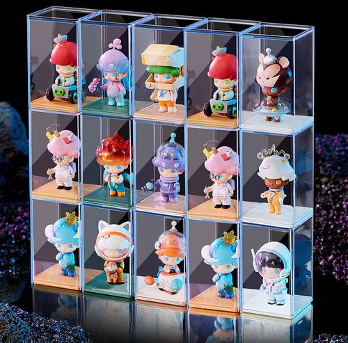 Acrylic Display Case 4PCS Upgraded Large 125mm Clear Blind Box Display Case - Dustproof Acrylic Organizer