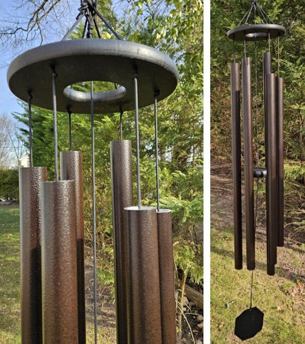 Amish Handmade Wind Chimes 37”–53” – Deep Tone Aluminum Outdoor Chimes
