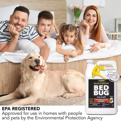 Harris Bed Bug Killer Extended Black Gallon Residual Spray Kills Resistant Bed Bugs & Eggs