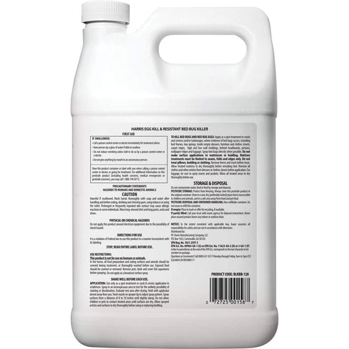 Harris Bed Bug Killer Extended Black Gallon Residual Spray Kills Resistant Bed Bugs & Eggs