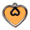 Orange Heart Dog ID Tag - With Engraving