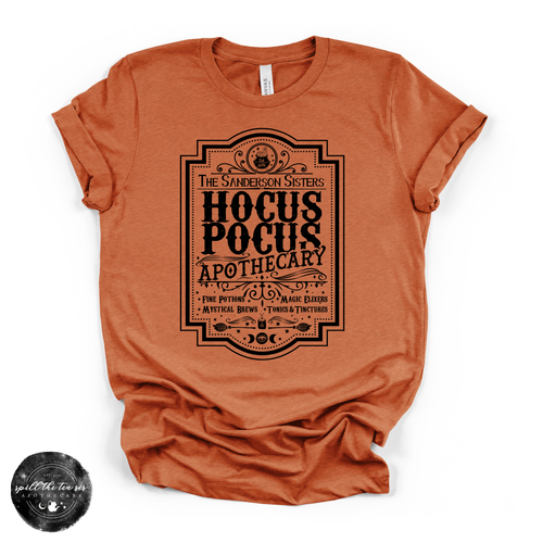 Hocus Pocus Apothecary Tee | Magical Halloween Apothecary Graphic T-Shirt