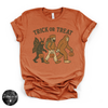 Cryptid Trick or Treat Tee | Funny Halloween Bigfoot Graphic T-Shirt