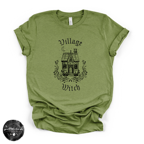 Village Witch House Tee | Cozy Cottage Witch Graphic T-Shirt