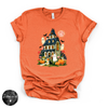 Fun Halloween Haunted House Tee | Vintage Spooky House Graphic T-Shirt