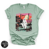 Ghost Sunset Tee | Retro Halloween Ghost Graphic T-Shirt