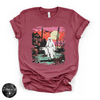 Ghost Sunset Tee | Retro Halloween Ghost Graphic T-Shirt