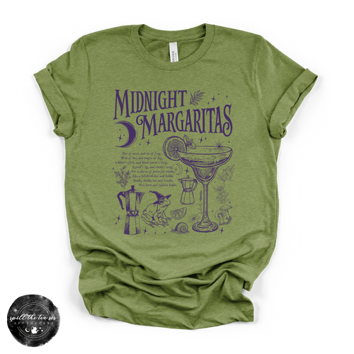 Midnight Margaritas Spell Tee | Witchy Cocktail Graphic T-Shirt