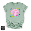 Colorful Seashell Tee | Coastal Aesthetic Graphic T-Shirt