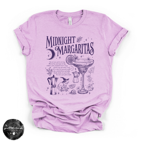 Midnight Margaritas Spell Tee | Witchy Cocktail Graphic T-Shirt