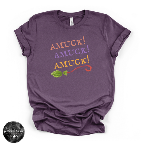 Amuck! Amuck! Amuck! Tee | Magical Halloween Witch Graphic T-Shirt
