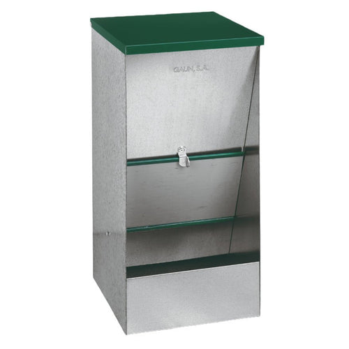 Heavy Duty Galvanized Medium Dog Feeder, 25 lb Capacity, Rodent-Resistant