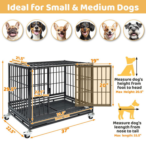 37 Stackable Heavy Duty Dog Kennel 371D04