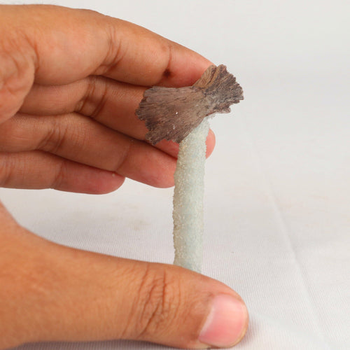 Heulandite Bow on Chalcedony Natural Mineral Specimen # B 6607
