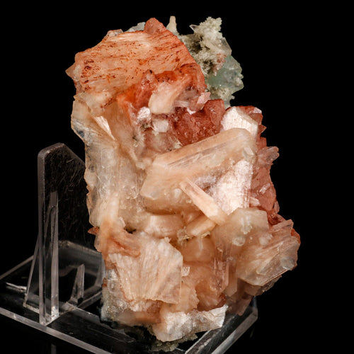 Heulandite Bow with Calcite and Apophyllite Natural Mineral Specimen # B 6538