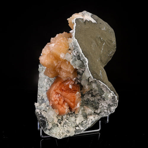 Heulandite Bow with Stilbite Natural Mineral Specimen # B 6723