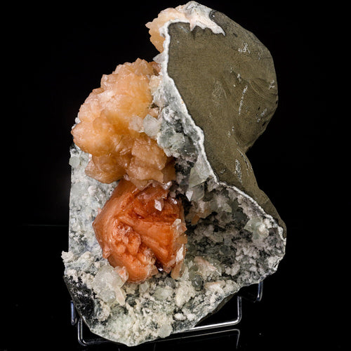 Heulandite Bow with Stilbite Natural Mineral Specimen # B 6723