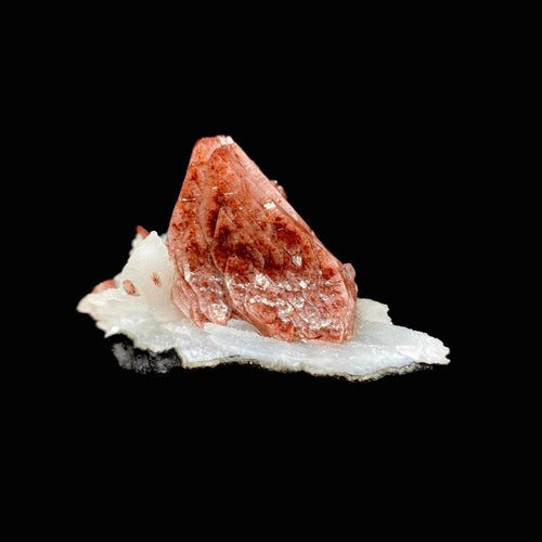 Rare Reddish Heulandite on Chalcedony Matrix – Raw Indian Zeolite Crystal from Jalgaon DK99