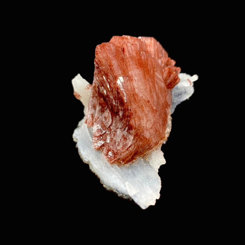 Rare Reddish Heulandite on Chalcedony Matrix – Raw Indian Zeolite Crystal from Jalgaon DK99