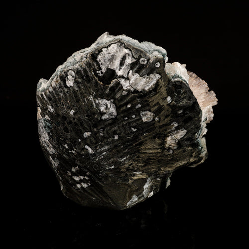 Heulandite Petals in Chalcedony geode Free Standing Natural Mineral Specimen # B 6611