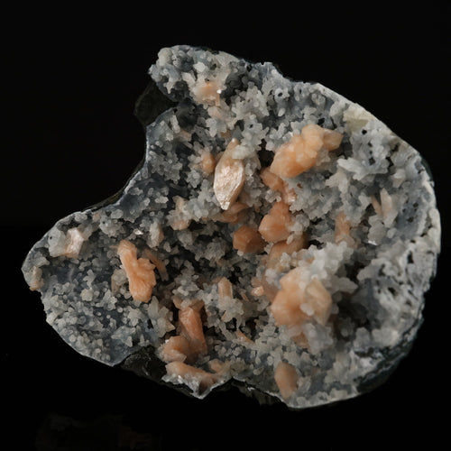Heulandite with Stilbite on Chalcedony Self Standing Natural Mineral Specimen # B 5744