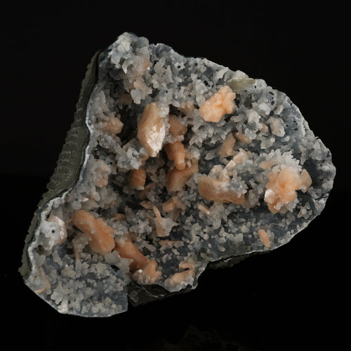 Heulandite with Stilbite on Chalcedony Self Standing Natural Mineral Specimen # B 5744