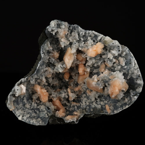 Heulandite with Stilbite on Chalcedony Self Standing Natural Mineral Specimen # B 5744