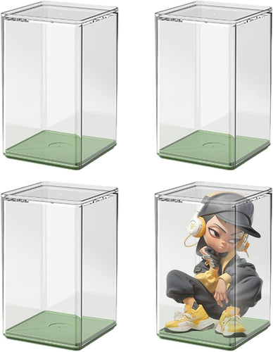 Acrylic Display Case 4PCS Upgraded Large 125mm Clear Blind Box Display Case - Dustproof Acrylic Organizer