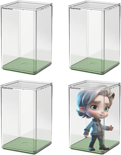 Acrylic Display Case 4PCS Upgraded Large 125mm Clear Blind Box Display Case - Dustproof Acrylic Organizer