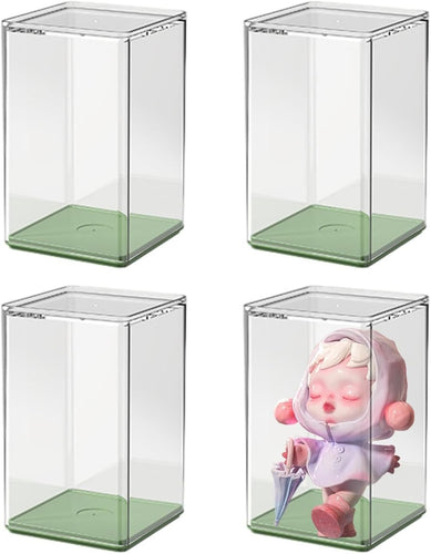 Acrylic Display Case 4PCS Upgraded Large 125mm Clear Blind Box Display Case - Dustproof Acrylic Organizer