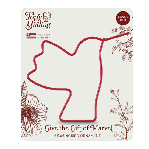 Hummingbird Ornament, Marvel Red