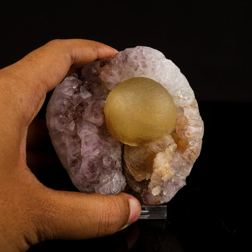 Huge Botryoidal Fluorite on Amethyst, Rare Natural Mineral Specimen # B 6653